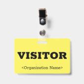 Badge Bold "VISITOR" (Avant avec clip)