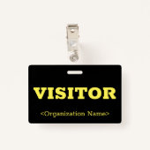 Badge Bold "VISITOR" (Dos avec clip)