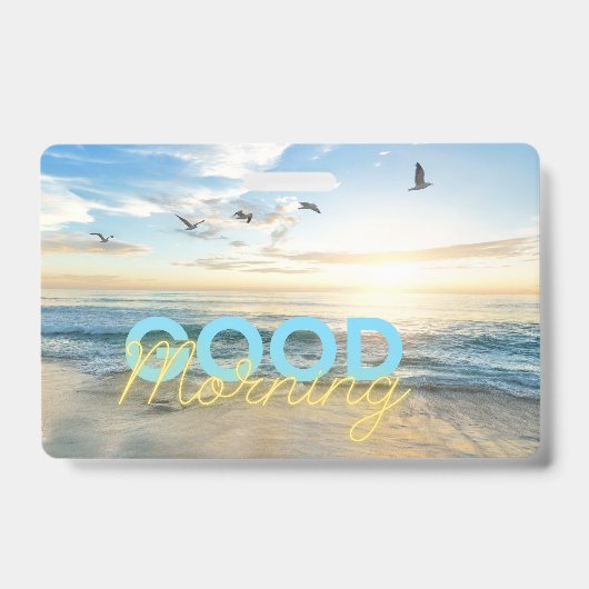 Badge Bonjour Blue Sky (Avant)
