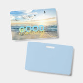 Badge Bonjour Blue Sky (Avant & arrière)