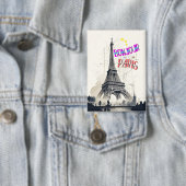 Badge Bonjour Coloré Paris (Insitu)