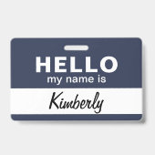 Badge Bonjour, je m'appelle - Nom de l'employé de script (Avant)