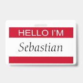 Badge Bonjour Je Suis Personnalisé (Back)