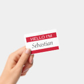 Badge Bonjour Je Suis Personnalisé (Handheld)