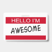 Badge Bonjour Je Suis Super (Arrière)