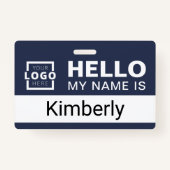 Badge Bonjour Mon Nom Est - Nom Professionnel Personnali (Devant)