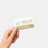 Badge Bonjour Mon Nom Est - Nom Professionnel Personnali (Manuel / portable)