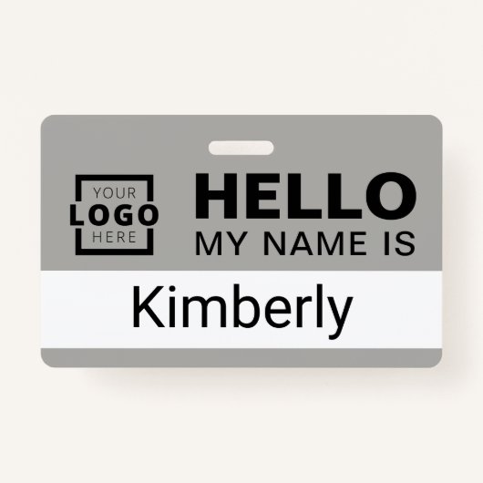 Badge Bonjour Mon Nom Est - Nom Professionnel Personnali (Devant)