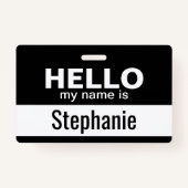 Badge Bonjour mon nom est - personnalisé (Devant)