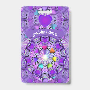 Badge Bonne chance au violet W2