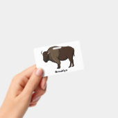Badge Bonne illustration de bison américain (Manuel / portable)