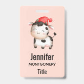 Badge Bonne vache dans un Casquette rouge mignon (Back)