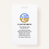 Badge Bordures de courbure artistique Modèle photo emplo (Dos)