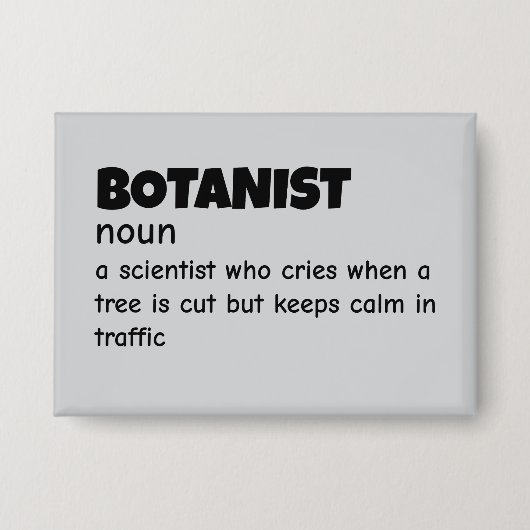 Badge Botany Nerd Funny Définition (Recto)