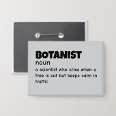 Badge Botany Nerd Funny Définition (Recto/Verso)