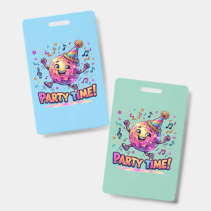 Badge Boule disco dansante Anniversaire Fête Drôle Migno