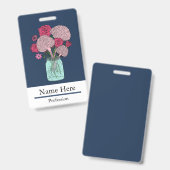 Badge Bouquet de fleurs cérébrales (Avant & arrière)
