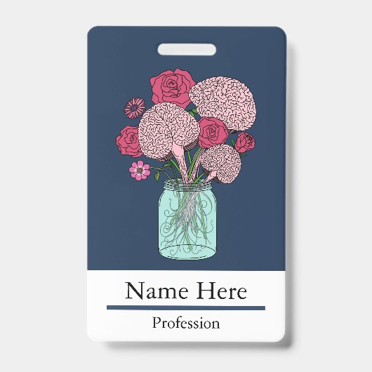 Badge Bouquet de fleurs cérébrales (Avant)