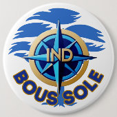 Badge Boussole IND Ronde Button 6,0 Cm (Voorkant)
