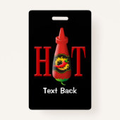 Badge Bouteille de sauce chaude (Dos)