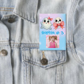 Badge Bouton Anniversaire de enfant d'Halloween Ghost (Insitu)