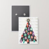 Badge Bouton Arbre de Noël (Recto/Verso)