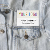 Badge Bouton arrière Ecru Pin Badton avec logo Big Name  (Insitu)