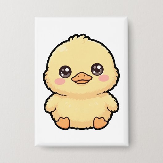 Badge Bouton Caneton Bébé Canard Mignon (Recto)
