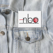 Badge Bouton Carré du 25e anniversaire de la NBO (Insitu)