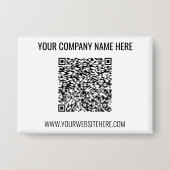 Badge Bouton Code QR et texte personnalisé Choisir les c (Recto)