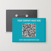 Badge Bouton d'analyse de code QR et de texte et de coul (Recto/Verso)