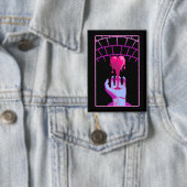 Badge Bouton d'art Pixel esthétique "Bleu pour vous" (Insitu)