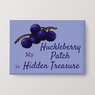 Badge Bouton de collecte de fruits Huckleberry