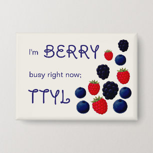 Badge Bouton de Collection de Fruits aux Baies Mixtes
