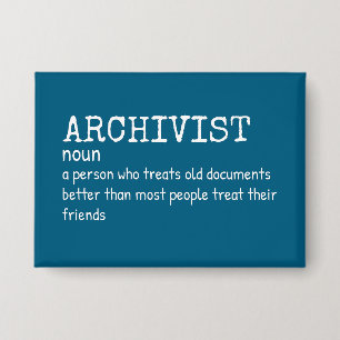 Badge Bouton de définition de l'archiviste témoin