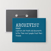 Badge Bouton de définition de l'archiviste témoin (Recto/Verso)