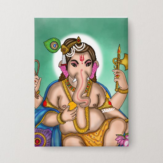 Badge Bouton de Ganesha enfant (Recto)