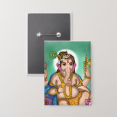 Badge Bouton de Ganesha enfant (Recto/Verso)