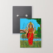 Badge Bouton de la déesse Bhramari (Recto/Verso)