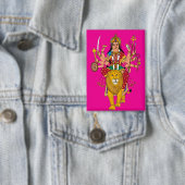 Badge Bouton de la déesse Durga – Divinité hindoue spiri (Insitu)