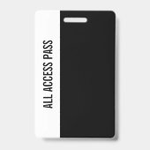 Badge Bouton de l'événement Modern Black Volunteer Name (Arrière)