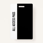 Badge Bouton de l'événement Modern Black Volunteer Name (Dos)