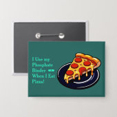 Badge Bouton de liant de phosphate de pizza (Recto/Verso)