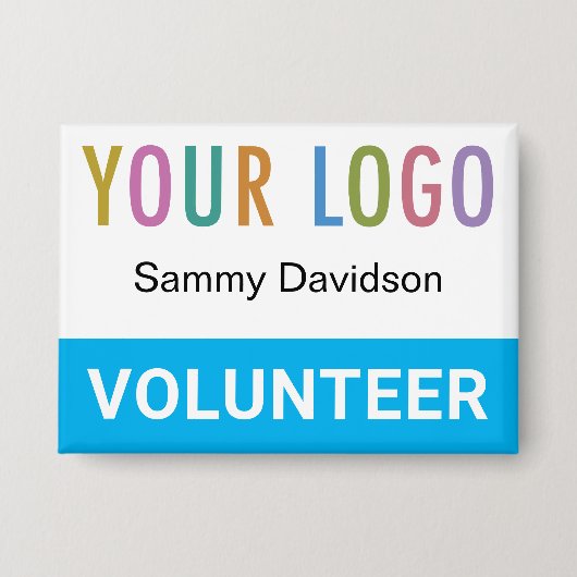 Badge Bouton de nom de l'insigne de dos avec logo (Recto)