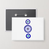 Badge Bouton de protection oculaire bleu (Recto/Verso)