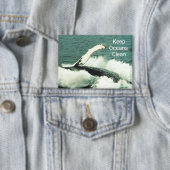 Badge Bouton de rupture de la beauté de la baleine à bos (Insitu)
