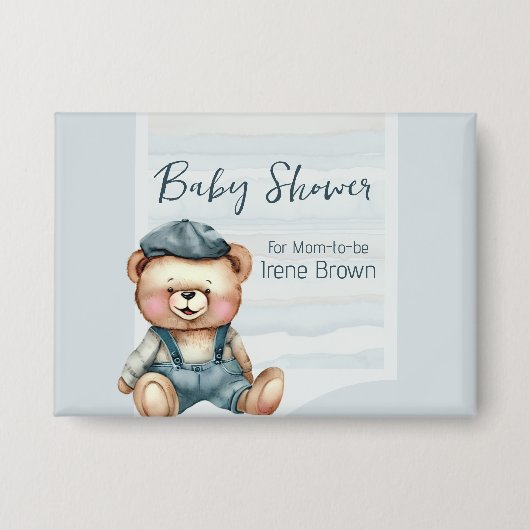 Badge Bouton décontracté Baby shower confortable personn (Recto)