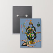 Badge Bouton Déesse Kali (Recto/Verso)