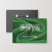 Badge Bouton Drapeau Arabie Saoudite (Recto/Verso)