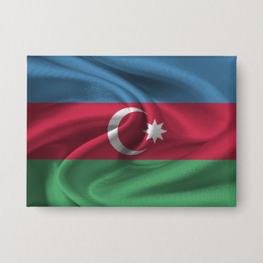 Badge Bouton Drapeau Azerbaïdjan (Recto)